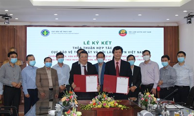 Lễ ký kết thỏa thuận hợp tác giữa Cục Bảo vệ thực vật và  Hội Làm vườn Việt Nam