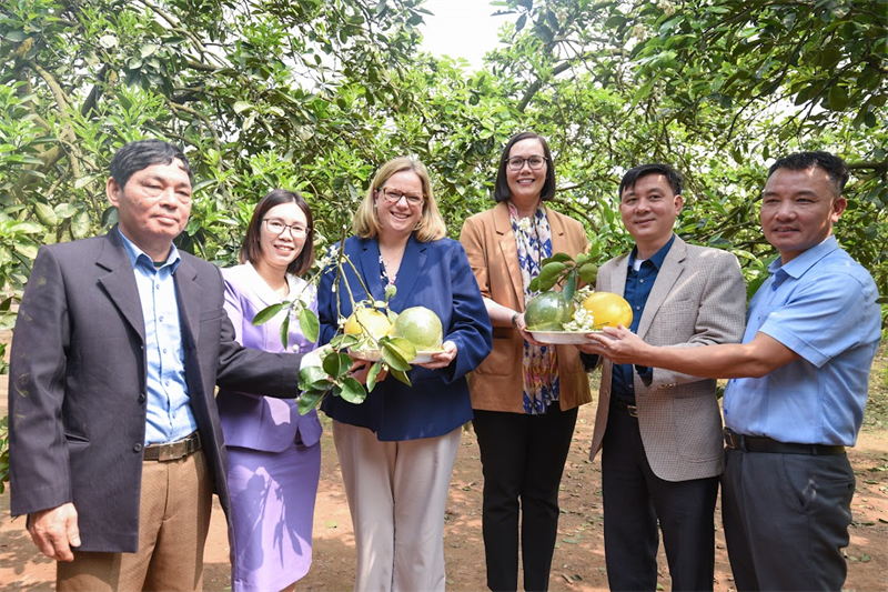 Thứ trưởng Nông nghiệp Mỹ thưởng thức bưởi Diễn